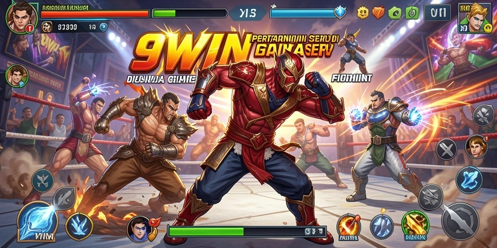 Tampilan menarik dari gameplay 9WIN dengan pertarungan intens dan karakter unik.