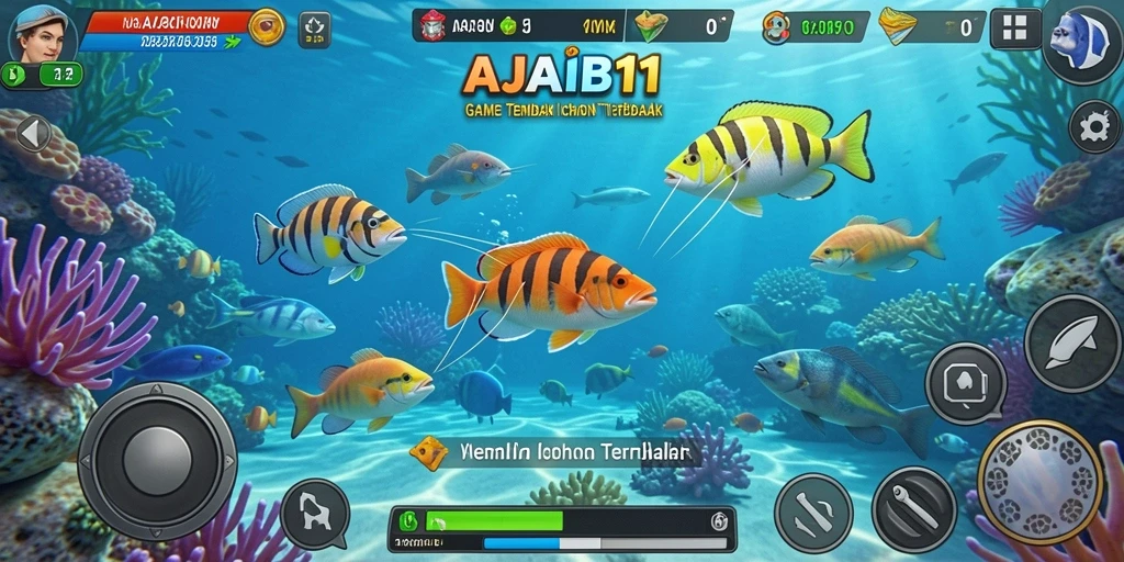 Screenshot AJAIB11 menampilkan aksi menembak ikan yang seru dan grafis yang menawan.