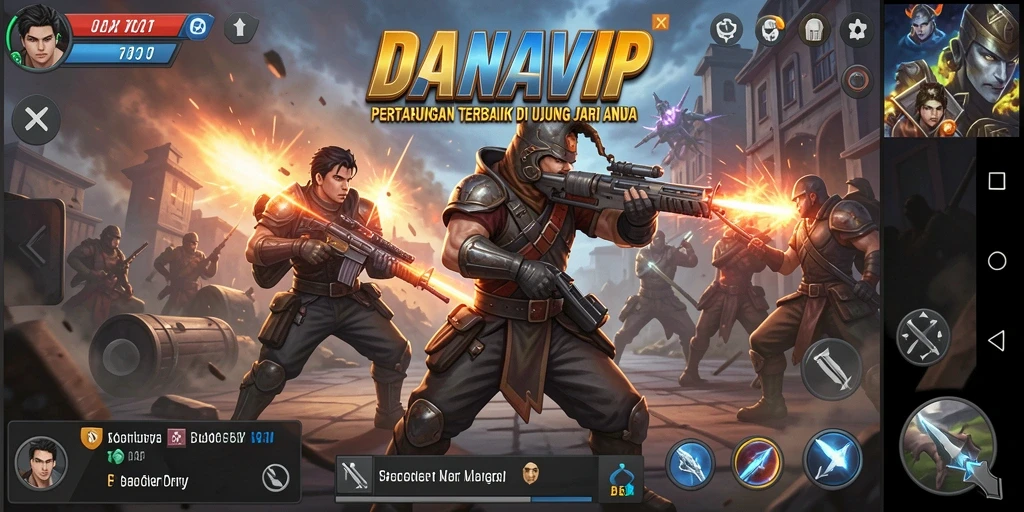 Gameplay seru DANAVIP dengan pertarungan yang mendebarkan.