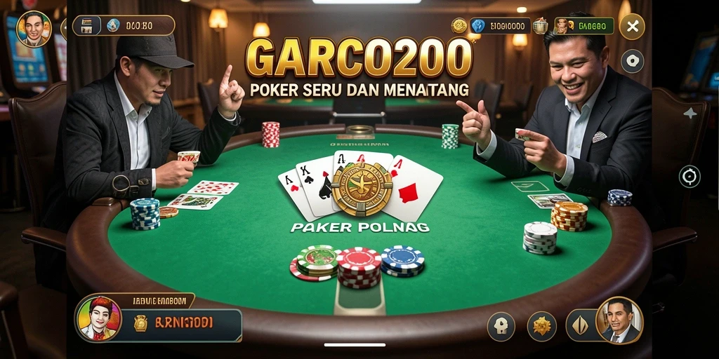 Tampilan menarik dari gameplay Poker di GARCO200