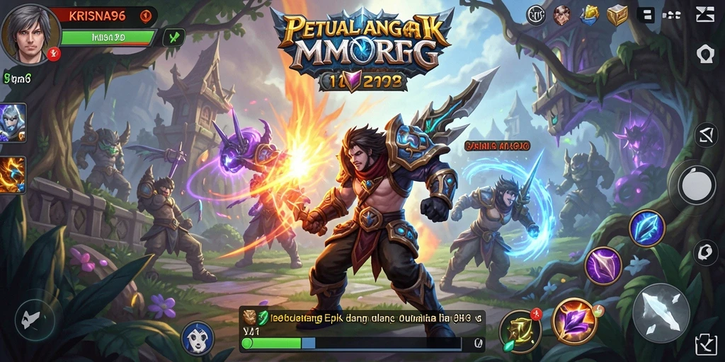 Gameplay KRISNA96 yang mendebarkan dalam dunia MMORPG.