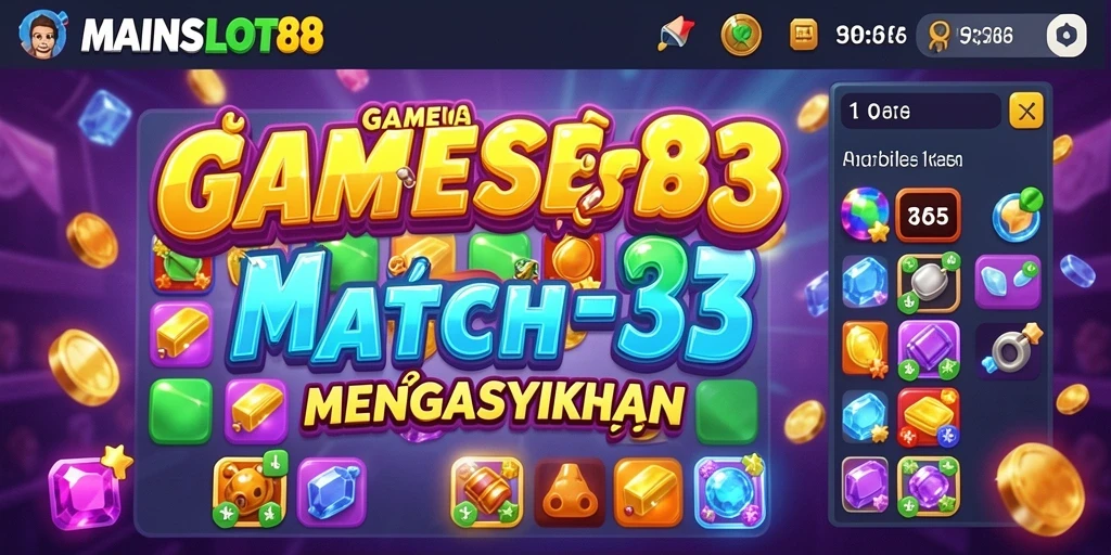 Tangkapan layar gameplay MAINSLOT88 dengan aksi seru Match-3.