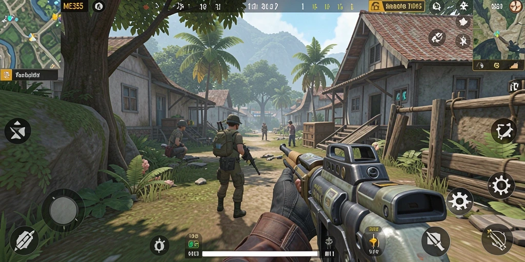 Tampilan gameplay ME355 yang intens dan penuh aksi.