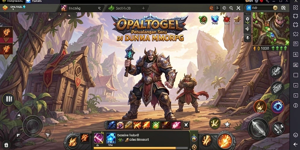 Screenshot menunjukkan aksi seru dalam petualangan MMORPG.