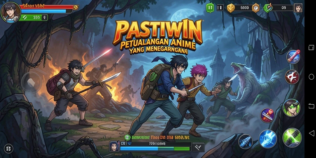 Tampilan gameplay PASTIWIN yang menarik dari dalam dunia anime.