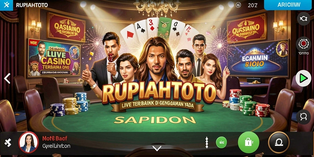 Tampilan gameplay Live Casino RUPIAHTOTO yang seru dan interaktif.