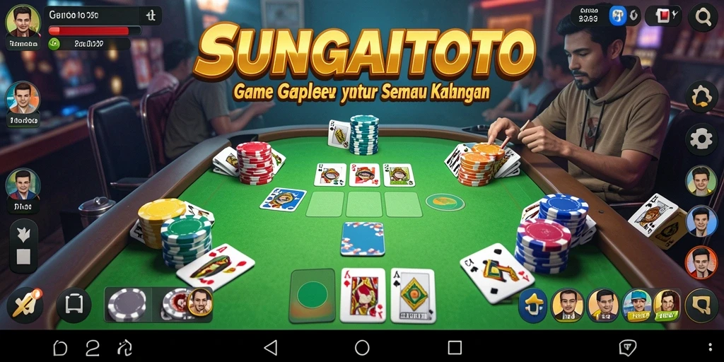 Tampilan screenshot SUNGAITOTO dengan gameplay seru Gaple.