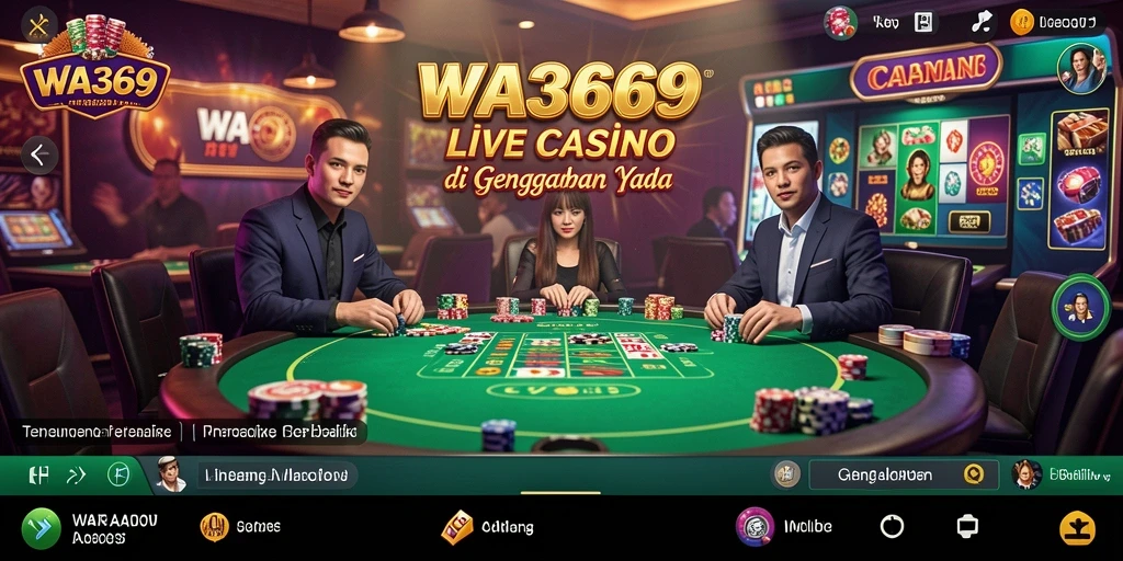 Tampilan menarik dari gameplay Live Casino di WA369.